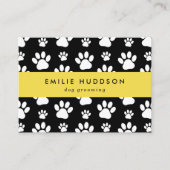 Patroon van poten, tandbaars, tandproever, tandpro visitekaartje (Voorkant)