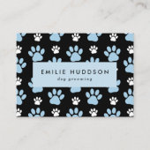 Patroon van poten, tandbaars, tandproever, tandpro visitekaartje (Voorkant)