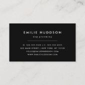 Patroon van poten, tandbaars, tandproever, tandpro visitekaartje (Achterkant)