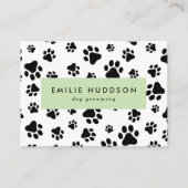 Patroon van poten, tandbaars, tandproever, tandpro visitekaartje (Voorkant)