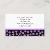 Patroon van poten, tandbaars, tandproever, tandpro visitekaartje (Achterkant)