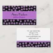 Patroon van poten, tandbaars, tandproever, tandpro visitekaartje (Voorkant / Achterkant)