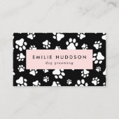 Patroon van poten, tandbaars, tandproever, tandpro visitekaartje (Voorkant)