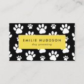 Patroon van poten, tandbaars, tandproever, tandpro visitekaartje (Voorkant)