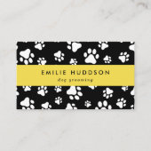 Patroon van poten, tandbaars, tandproever, tandpro visitekaartje (Voorkant)