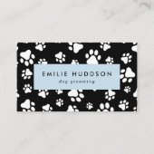 Patroon van poten, tandbaars, tandproever, tandpro visitekaartje (Voorkant)