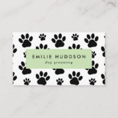 Patroon van poten, tandbaars, tandproever, tandpro visitekaartje (Voorkant)