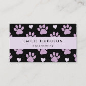 Patroon van poten, tandbaars, tandproever, tandpro visitekaartje (Voorkant)