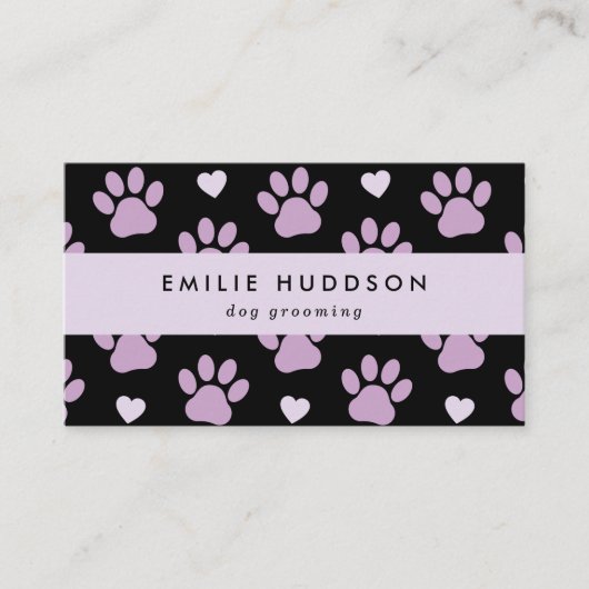 Patroon van poten, tandbaars, tandproever, tandpro visitekaartje (Voorkant)