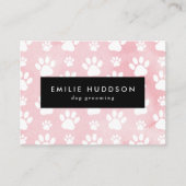 Patroon van poten, tandbaars, tandproever, tandpro visitekaartje (Voorkant)