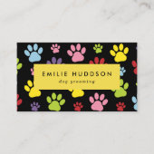 Patroon van poten, tandbaars, tandproever, tandpro visitekaartje (Voorkant)