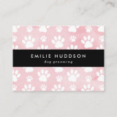 Patroon van poten, tandbaars, tandproever, tandpro visitekaartje (Voorkant)