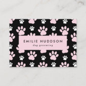 Patroon van poten, tandbaars, tandproever, tandpro visitekaartje (Voorkant)