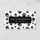 Patroon van poten, tandbaars, tandproever, tandpro visitekaartje (Voorkant)