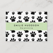 Patroon van poten, tandbaars, tandproever, tandpro visitekaartje (Voorkant)