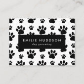 Patroon van poten, tandbaars, tandproever, tandpro visitekaartje (Voorkant)