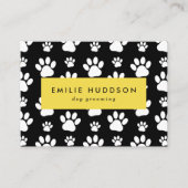 Patroon van poten, tandbaars, tandproever, tandpro visitekaartje (Voorkant)