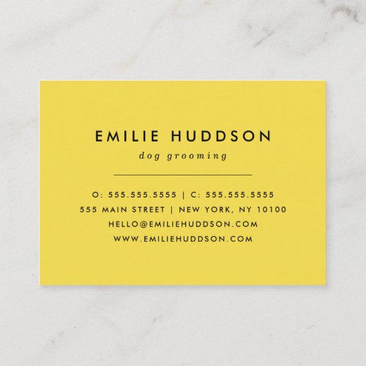 Patroon van poten, tandbaars, tandproever, tandpro visitekaartje (Achterkant)