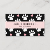 Patroon van poten, tandbaars, tandproever, tandpro visitekaartje (Voorkant)