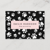 Patroon van poten, tandbaars, tandproever, tandpro visitekaartje (Voorkant)