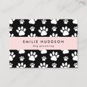 Patroon van poten, tandbaars, tandproever, tandpro visitekaartje (Voorkant)