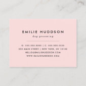 Patroon van poten, tandbaars, tandproever, tandpro visitekaartje (Achterkant)