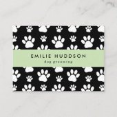 Patroon van poten, tandbaars, tandproever, tandpro visitekaartje (Voorkant)