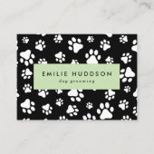 Patroon van poten, tandbaars, tandproever, tandpro visitekaartje (Voorkant)