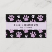 Patroon van poten, tandbaars, tandproever, tandpro visitekaartje (Voorkant)