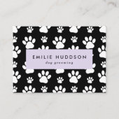 Patroon van poten, tandbaars, tandproever, tandpro visitekaartje (Voorkant)