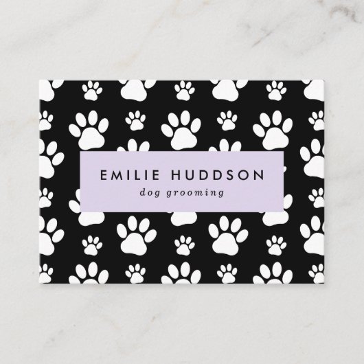 Patroon van poten, tandbaars, tandproever, tandpro visitekaartje (Voorkant)