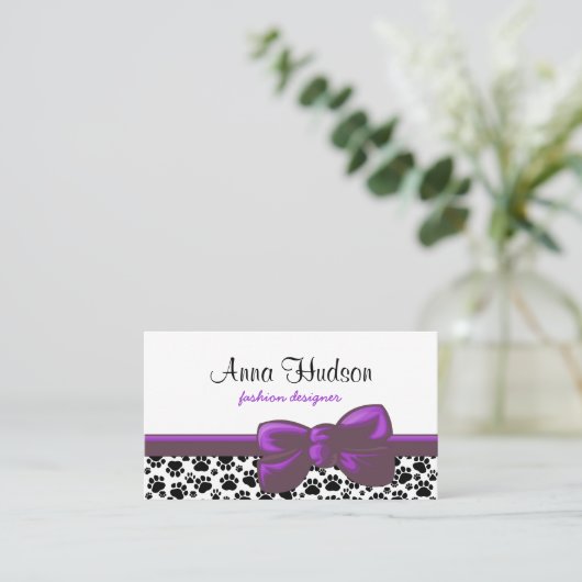 Patroon van poten, tandbaars, tandproever, tandpro visitekaartje (Staand voorkant)