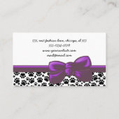 Patroon van poten, tandbaars, tandproever, tandpro visitekaartje (Achterkant)