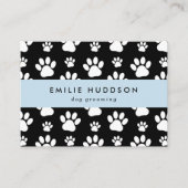 Patroon van poten, tandbaars, tandproever, tandpro visitekaartje (Voorkant)