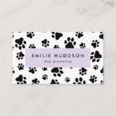 Patroon van poten, tandbaars, tandproever, tandpro visitekaartje (Voorkant)