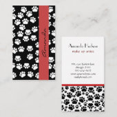 Patroon van poten, tandbaars, tandproever, tandpro visitekaartje (Voorkant / Achterkant)