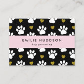 Patroon van poten, tandbaars, tandproever, tandpro visitekaartje (Voorkant)