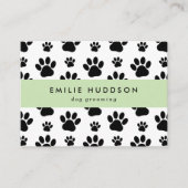 Patroon van poten, tandbaars, tandproever, tandpro visitekaartje (Voorkant)