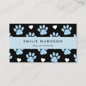 Patroon van poten, tandbaars, tandproever, tandpro visitekaartje (Voorkant)