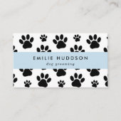 Patroon van poten, tandbaars, tandproever, tandpro visitekaartje (Voorkant)