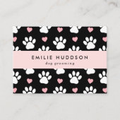 Patroon van poten, tandbaars, tandproever, tandpro visitekaartje (Voorkant)