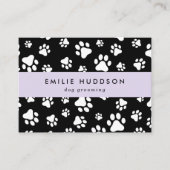 Patroon van poten, tandbaars, tandproever, tandpro visitekaartje (Voorkant)