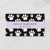 Patroon van poten, tandbaars, tandproever, tandpro visitekaartje (Voorkant)