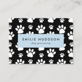 Patroon van poten, tandbaars, tandproever, tandpro visitekaartje (Voorkant)