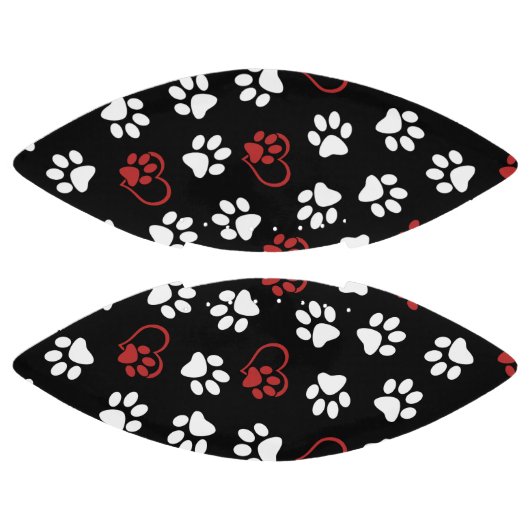 Patroon van poten, witte poten, rode poten, harten american football (Panelen)