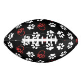 Patroon van poten, witte poten, rode poten, harten american football (Voorkant)