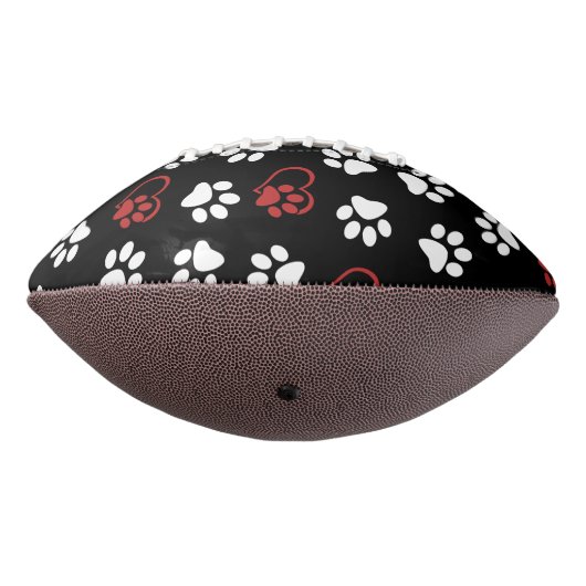 Patroon van poten, witte poten, rode poten, harten american football (Gedraaid 270)