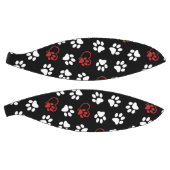 Patroon van poten, witte poten, rode poten, harten basketbal (Panelen)