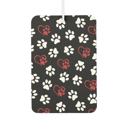 Patroon van poten, witte poten, rode poten, harten luchtverfrisser (Voorkant)