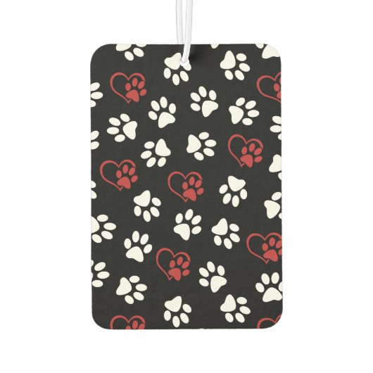 Patroon van poten, witte poten, rode poten, harten luchtverfrisser (Achterkant)